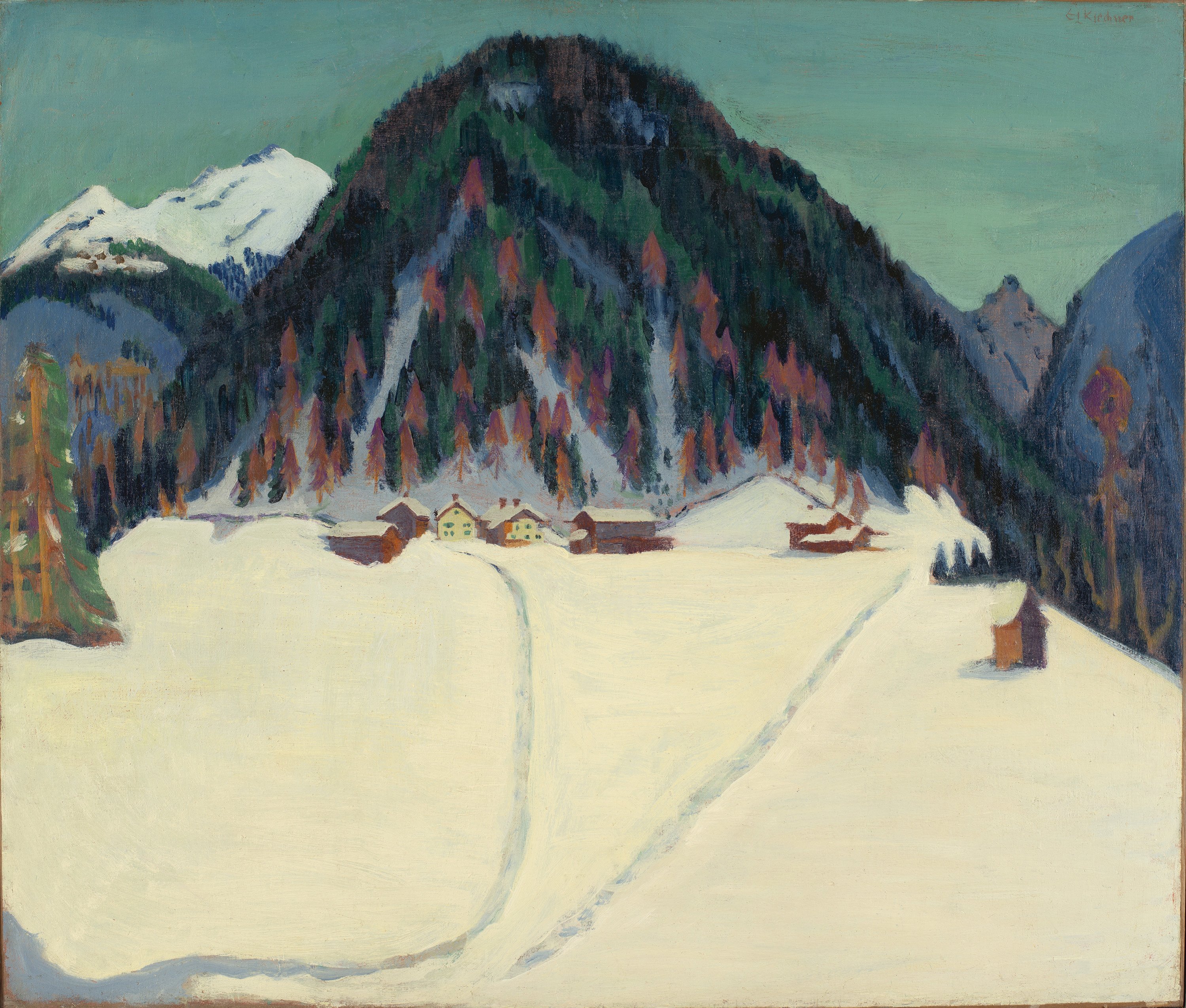 Junkerboden under Snow - Kirchner, Ernst Ludwig. Museo Nacional